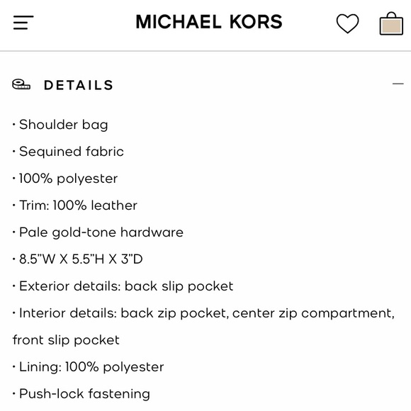 NEW Michael Kors Gold Sequin Quilted Soho Shoulder Bag - Picture 7 of 15